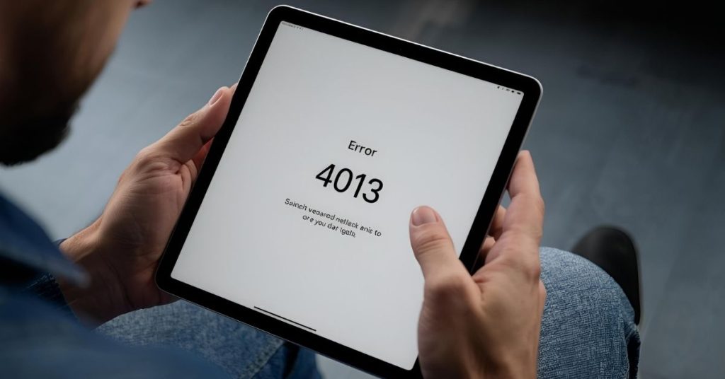 ipad error 4013
