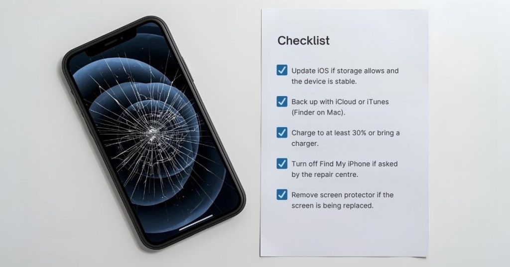 iPhone repair checklist before your appointment with Fix My Mobile